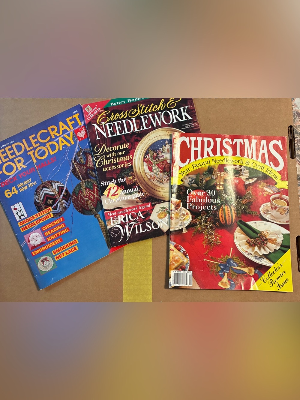 Christmas Needlework & Cross Stitch Holiday Craft Magazines 3